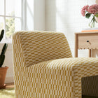 Modway Amita Checked Woven Fabric Armless Accent Chair