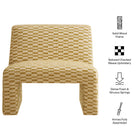 Modway Amita Checked Woven Fabric Armless Accent Chair