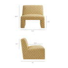Modway Amita Checked Woven Fabric Armless Accent Chair