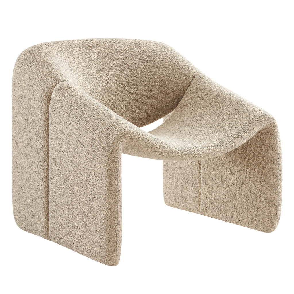 Modway Vivi Looped Textural Fabric Curved Arm Accent Chair