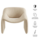 Modway Vivi Looped Textural Fabric Curved Arm Accent Chair