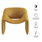 Modway Vivi Looped Textural Fabric Curved Arm Accent Chair
