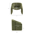 Modway Vivi Looped Textural Fabric Curved Arm Accent Chair