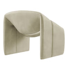 Modway Vivi Vegan Leather Curved Arm Accent Chair