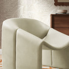 Modway Vivi Vegan Leather Curved Arm Accent Chair