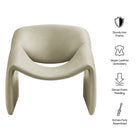 Modway Vivi Vegan Leather Curved Arm Accent Chair