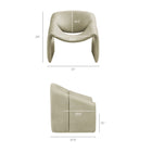 Modway Vivi Vegan Leather Curved Arm Accent Chair