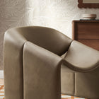 Modway Vivi Vegan Leather Curved Arm Accent Chair