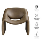 Modway Vivi Vegan Leather Curved Arm Accent Chair