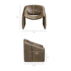 Modway Vivi Vegan Leather Curved Arm Accent Chair