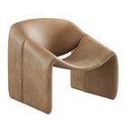 Modway Vivi Vegan Leather Curved Arm Accent Chair