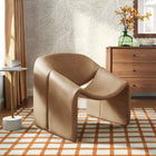 Modway Vivi Vegan Leather Curved Arm Accent Chair