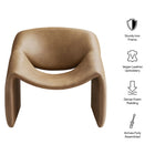Modway Vivi Vegan Leather Curved Arm Accent Chair
