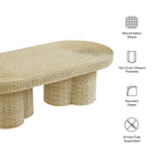 Modway Sarova 60 Inch Natural Rattan Oval Pedestal Coffee Table