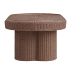 Modway Sarova 60 Inch Natural Rattan Oval Pedestal Coffee Table