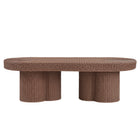 Modway Sarova 60 Inch Natural Rattan Oval Pedestal Coffee Table