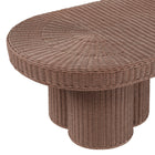 Modway Sarova 60 Inch Natural Rattan Oval Pedestal Coffee Table