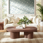 Modway Sarova 60 Inch Natural Rattan Oval Pedestal Coffee Table