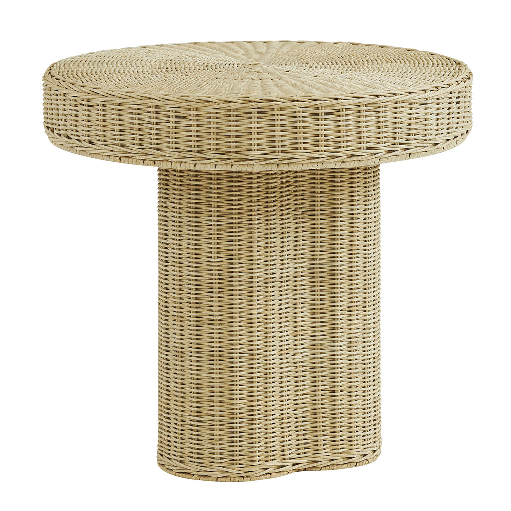 Modway Sarova 20 Inch Natural Rattan Round Pedestal Side Table