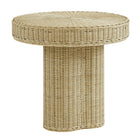 Modway Sarova 20 Inch Natural Rattan Round Pedestal Side Table