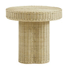Modway Sarova 20 Inch Natural Rattan Round Pedestal Side Table