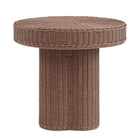 Modway Sarova 20 Inch Natural Rattan Round Pedestal Side Table