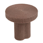 Modway Sarova 20 Inch Natural Rattan Round Pedestal Side Table