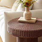 Modway Sarova 20 Inch Natural Rattan Round Pedestal Side Table