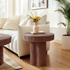 Modway Sarova 20 Inch Natural Rattan Round Pedestal Side Table