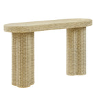 Modway Sarova 59 Inch Natural Rattan Oval Console Table