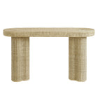 Modway Sarova 59 Inch Natural Rattan Oval Console Table