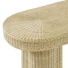 Modway Sarova 59 Inch Natural Rattan Oval Console Table