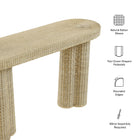 Modway Sarova 59 Inch Natural Rattan Oval Console Table