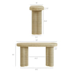 Modway Sarova 59 Inch Natural Rattan Oval Console Table