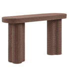 Modway Sarova 59 Inch Natural Rattan Oval Console Table