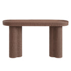 Modway Sarova 59 Inch Natural Rattan Oval Console Table