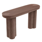 Modway Sarova 59 Inch Natural Rattan Oval Console Table