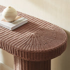 Modway Sarova 59 Inch Natural Rattan Oval Console Table