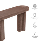 Modway Sarova 59 Inch Natural Rattan Oval Console Table