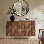 Modway Duskin 39 Inch Geometric Block Design Wall Mounted TV Stand