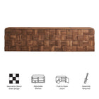 Modway Duskin 79 Inch Geometric Block Design Wall Mounted TV Stand