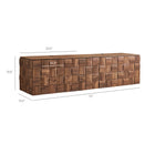 Modway Duskin 79 Inch Geometric Block Design Wall Mounted TV Stand