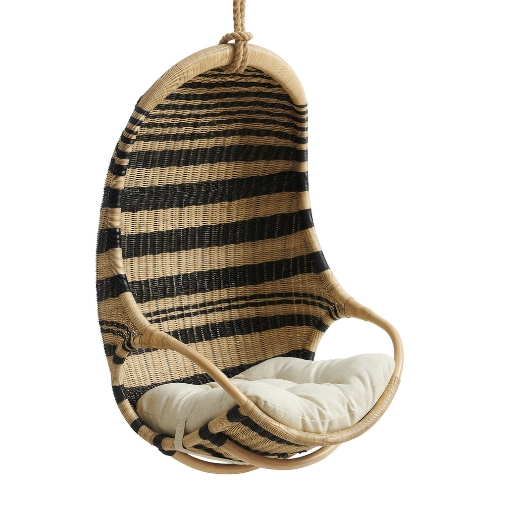 Modway Carlo Two-Tone Woven Natural Rattan Hanging Chair
