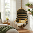 Modway Carlo Two-Tone Woven Natural Rattan Hanging Chair
