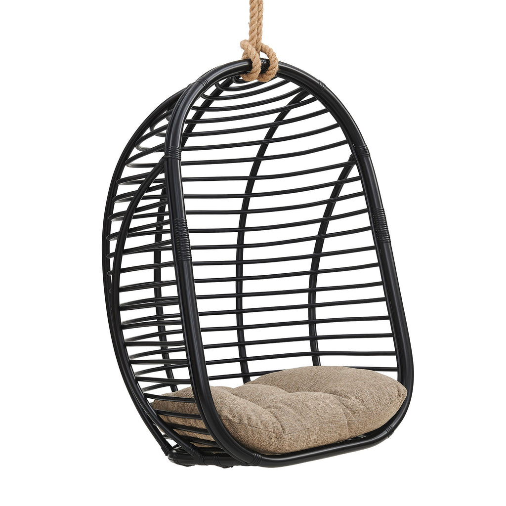 Modway Neve Open Rib Weave Natural Rattan Hanging Chair