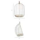 Modway Neve Open Rib Weave Natural Rattan Hanging Chair