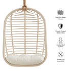 Modway Neve Open Rib Weave Natural Rattan Hanging Chair