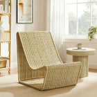 Modway Eira Continuous Curved Natural Rattan Lounge Chair
