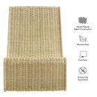 Modway Eira Continuous Curved Natural Rattan Lounge Chair
