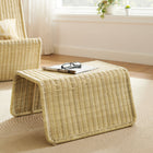 Modway Eira Waterfall Natural Rattan Ottoman